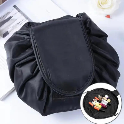 Trousse de maquillage ronde pliable