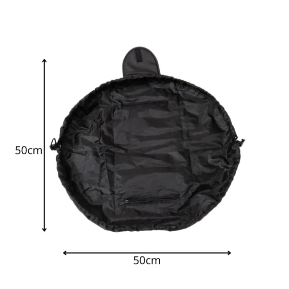 Trousse de maquillage ronde pliable