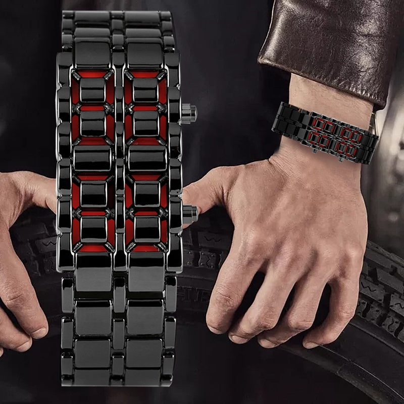 Montre Électrique En Acier Inoxydable