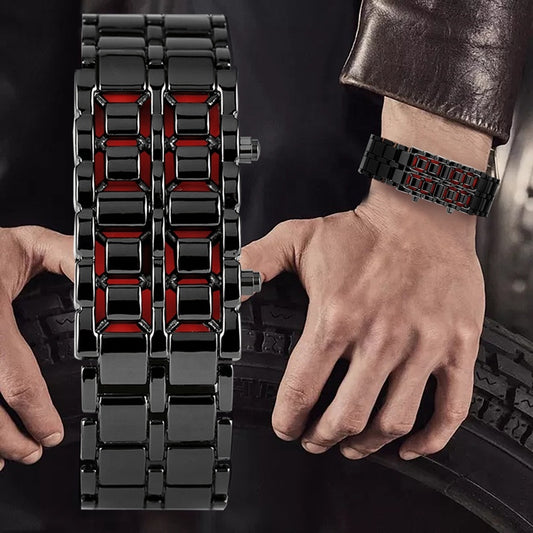 Montre Électrique En Acier Inoxydable